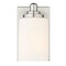 Z-Lite Soledad Wall Sconce, 1-Light, 4.5 In.W x 6 In.L x 7.5 In.H, Brushed Nickel/White 485-1S-BN - alternate 2